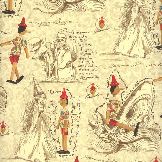 Classic Pinocchio Collage Italian Paper ~ Kartos Italy